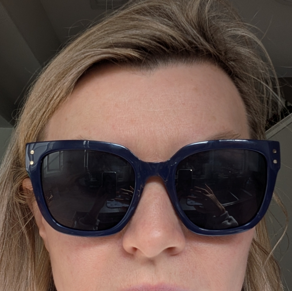 Talbot's Navy Blue And Green Sunglasses